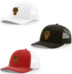 Light Bulb Leather Patch Design Richardson 112 Trucker Hat