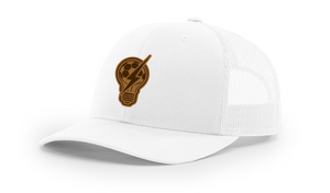 Light Bulb Leather Patch Design Richardson 112 Trucker Hat