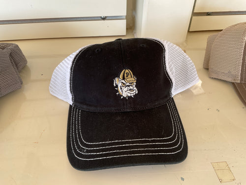 Pendleton Bulldog Hat - Unstructured | Embroidered Bulldog Head on Black and White hat