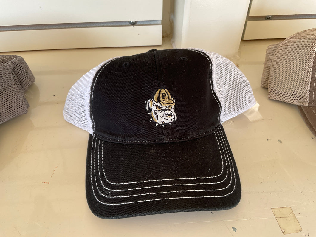 Pendleton Bulldog Hat - Unstructured | Embroidered Bulldog Head on Black and White hat