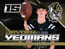 Pendleton Football Class of 2025 Senior Yard Sign