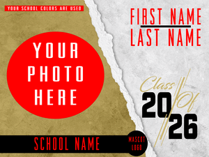 Class of 2026 - Senior Yard Sign - 2 SIDED PRINT