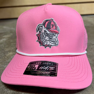 Bulldog Waterproof Rope Hat | Bulldog Face - Pink