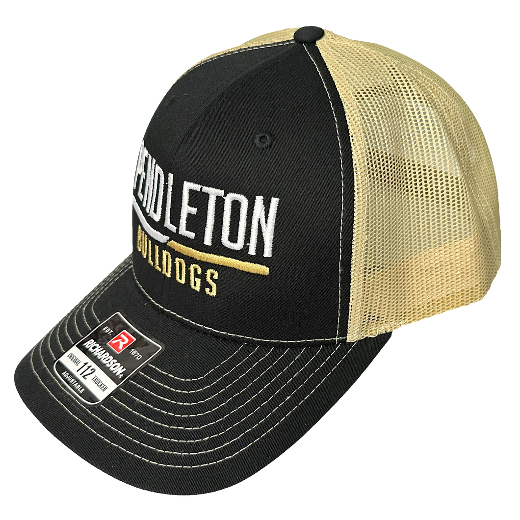 Pendleton Bulldogs Split Bar | Adjustable Hat - Black and Gold