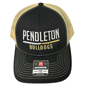 Pendleton Bulldogs Split Bar | Adjustable Hat - Black and Gold