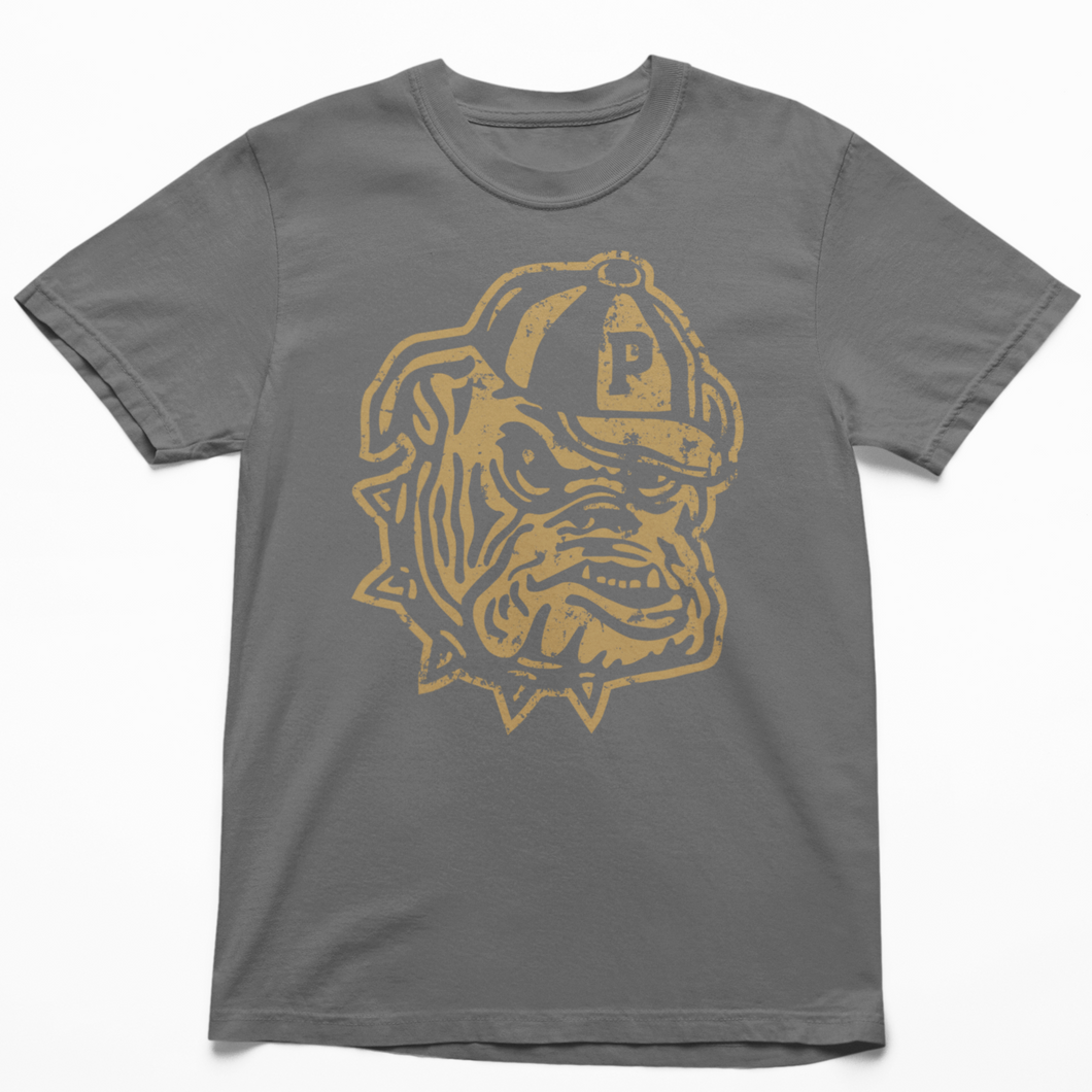 Pendleton Bulldog - Comfort Color Tee | Bulldog Gold Face