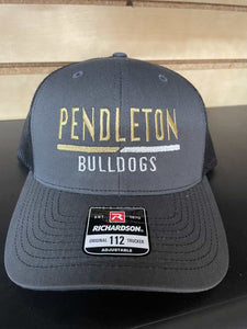 Pendleton Bulldogs Split Bar | Adjustable Hat - Grey and Black
